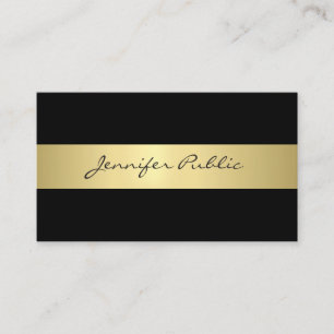 Carte De Visite Design élégant et créatif Gold Plain tendance luxe