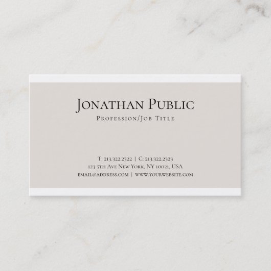 Carte De Visite Design élégant et créatif Professionnel Luxe moder (Devant)