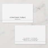 Carte De Visite Design élégant et moderne Design tendance Lisse Ch (Devant / Derrière)