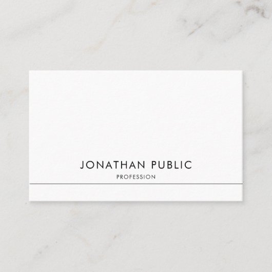 Carte De Visite Design élégant et moderne Design tendance Lisse Ch (Devant)