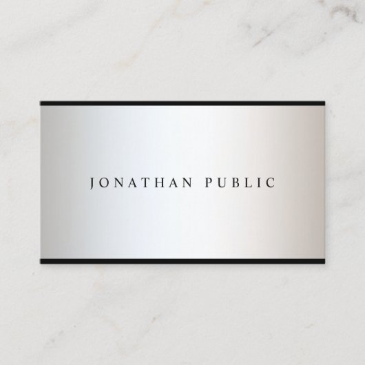 Carte De Visite Design élégant et moderne professionnel (Devant)