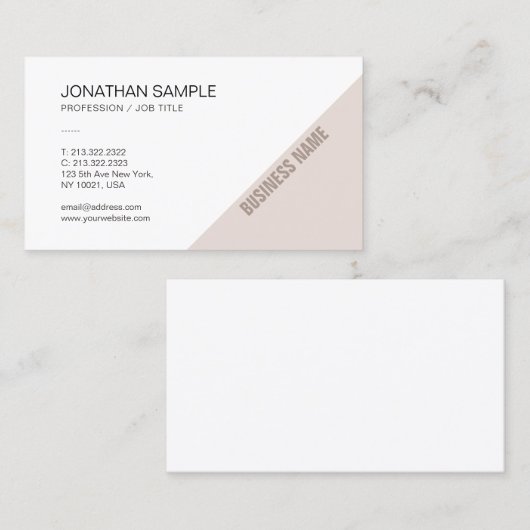 Carte De Visite Design élégant et moderne Simple Entreprise simple (Devant / Derrière)