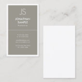 Carte De Visite Design élégant et moderne, style élégant, luxe mod (Devant / Derrière)