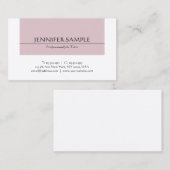 Carte De Visite Design élégant et tendance Design moderne Plaine m (Devant / Derrière)