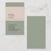 Carte De Visite Design élégant et vertical (Devant / Derrière)