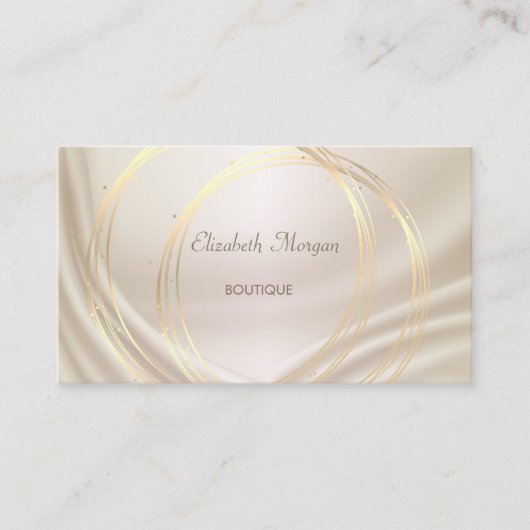Carte De Visite Design élégant moderne, Cercles d'or (Devant)