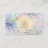 Carte De Visite Design élégant moderne, Cercles d'or Lotus Opal (Devant)