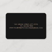 Carte De Visite Design élégant moderne Cercles Or Vert Lotus (Dos)