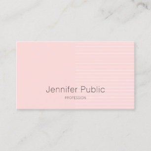 Carte De Visite Design élégant moderne de luxe Pink Professional