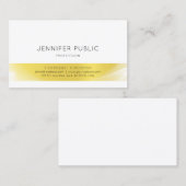 Carte De Visite Design élégant moderne Design élégant Or Luxury Pl (Devant / Derrière)