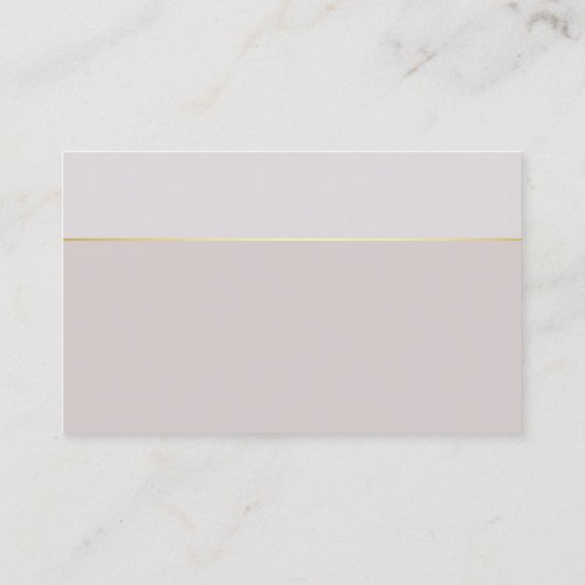 Carte De Visite Design élégant moderne Design épuré Plaine tendanc (Dos)