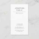 Carte De Visite Design élégant moderne Design épuré Plaine tendanc (Devant)
