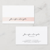Carte De Visite Design élégant moderne Design tendance rose vif bl (Devant / Derrière)