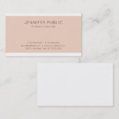 Carte De Visite Design élégant moderne élégant élégant Plat élégan (Devant / Derrière)