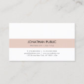 Carte De Visite Design élégant Moderne Elegant Plain Company (Dos)