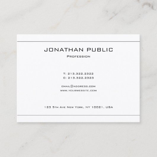 Carte De Visite Design élégant moderne et professionnel Design ten (Devant)