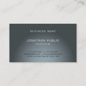 Carte De Visite Design élégant moderne Plain Professional Luxe (Dos)