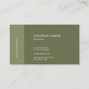 Carte De Visite Design élégant moderne Plat Vert tendance Luxe