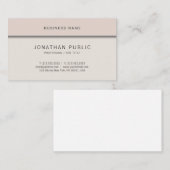 Carte De Visite Design élégant moderne Professional Creative Plain (Devant / Derrière)