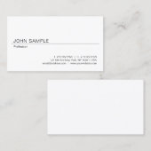 Carte De Visite Design élégant moderne Professionnel Simple Plain (Devant / Derrière)