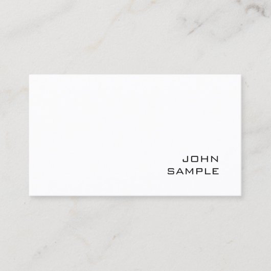 Carte De Visite Design élégant moderne professionnel Simple Plain (Devant)