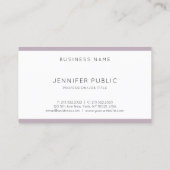 Carte De Visite Design Élégant Moderne Propre Professionnel Mignon (Dos)
