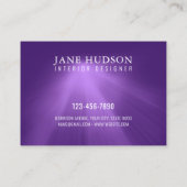 Carte De Visite Design Élégant Moderne Propre Violet Luxueux (Dos)