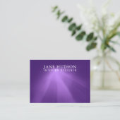 Carte De Visite Design Élégant Moderne Propre Violet Luxueux (Debout devant)