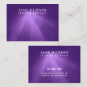 Carte De Visite Design Élégant Moderne Propre Violet Luxueux (Devant / Derrière)