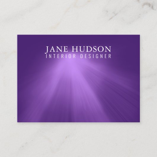 Carte De Visite Design Élégant Moderne Propre Violet Luxueux (Devant)