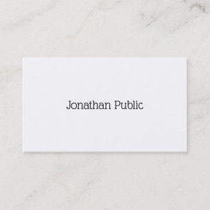 Carte De Visite Design élégant moderne Simple Professional Plain