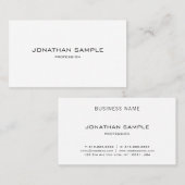 Carte De Visite Design Élégant Moderne Simple Professionnel (Devant / Derrière)