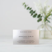 Carte De Visite Design élégant moderne sophistiqué Plaque de verre (Debout devant)