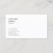 Carte De Visite Design élégant Moderne tendance Cool professionnel (Dos)