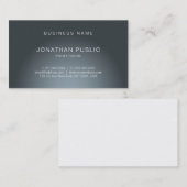 Carte De Visite Design élégant moderne tendance Plaine professionn (Devant / Derrière)