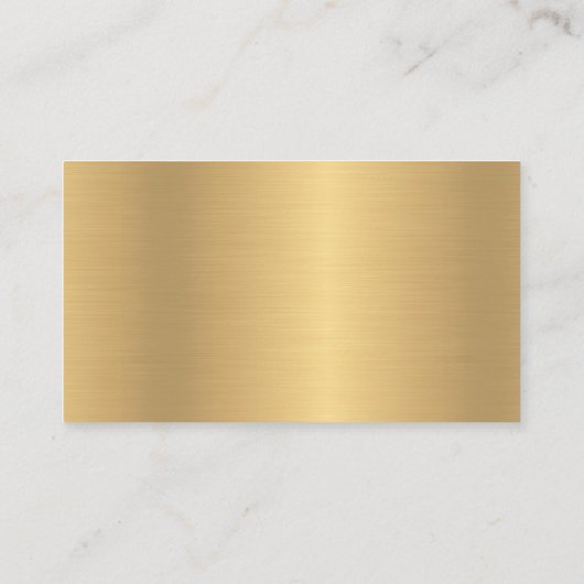 Carte De Visite Design élégant moderne Votre texte personnalisé Or (Dos)