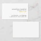 Carte De Visite Design élégant Or Striped Design élégant Plaine te (Devant / Derrière)