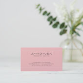 Carte De Visite Design élégant Plain Premium Pearl Finish Luxury (Debout devant)