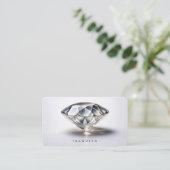 Carte De Visite Design élégant professionnel bijoux diamant (Debout devant)