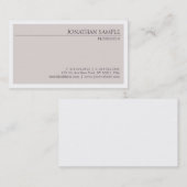 Carte De Visite Design élégant professionnel élégant chic sobre lu (Devant / Derrière)
