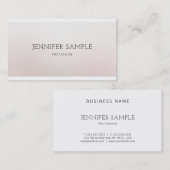 Carte De Visite Design élégant professionnel Moderne Plaine Luxe (Devant / Derrière)