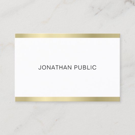 Carte De Visite Design élégant Professionnel Moderne Simple Plain (Devant)