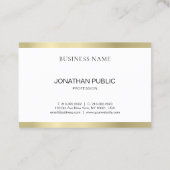 Carte De Visite Design élégant Professionnel Moderne Simple Plain (Dos)