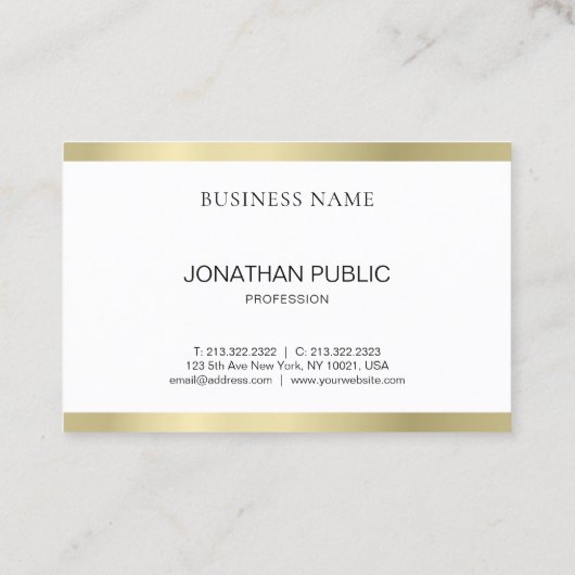 Carte De Visite Design élégant Professionnel Moderne Simple Plain (Dos)