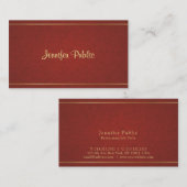 Carte De Visite Design élégant professionnel Perle finie de luxe (Devant / Derrière)