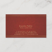 Carte De Visite Design élégant professionnel Perle finie de luxe (Dos)