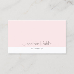 Carte De Visite Design élégant propre Design rose clair soie tenda