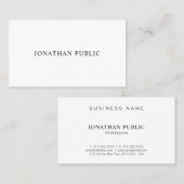 Carte De Visite Design élégant propre Moderne Professionnel Plain (Devant / Derrière)