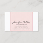 Carte De Visite Design élégant rose blanc Créatif Simple Design mo (Devant)