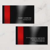 Carte De Visite Design élégant Rouge Noir Gris Moderne Élégant (Devant / Derrière)
